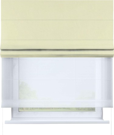 Римская штора «Кортин», канвас светло-бежевый, день-ночь