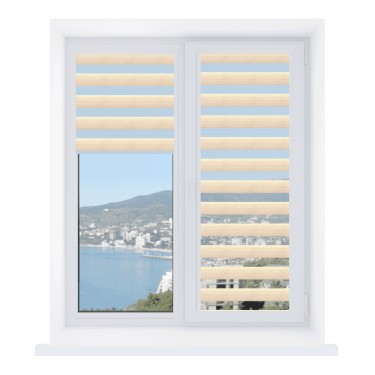 Рулонная штора День-ночь Уни 2 Libra кремовый