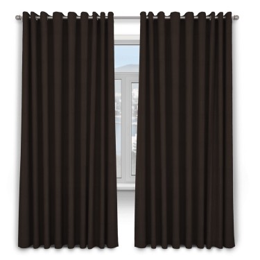 Шторы на люверсах ткань блэкаут однотонный, венге