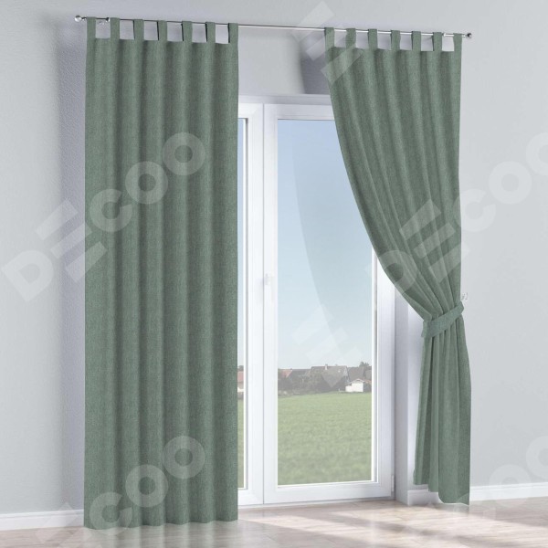 Комплект штор на петлях 2 шт. лён димаут серый