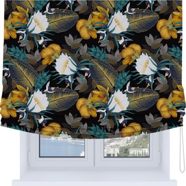 Римская штора Soft с мягкими складками, «Затерянный оазис»