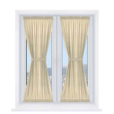 Штора песочные часы «Кортин», ткань блэкаут однотонный милано латте