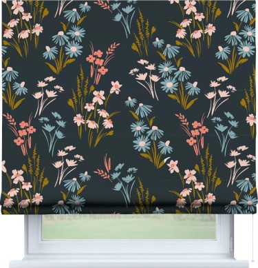 Римская штора «Кортин» для проема «Чарующие цветы»