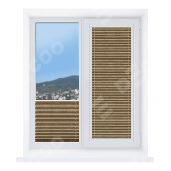 Штора плиссе ткань Сафари коричневый