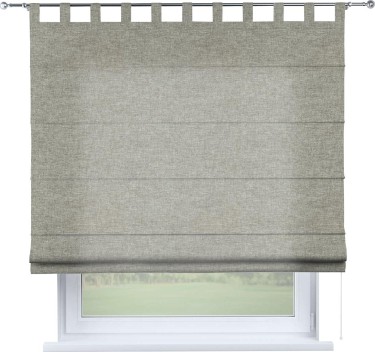 Римская штора на петлях «Кортин», ткань лён кашемир серый