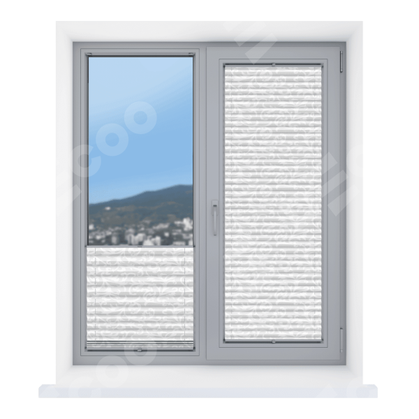 Штора плиссе Зимние чары белый