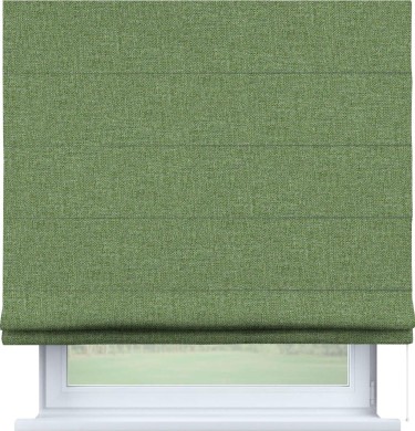 Римская штора «Кортин», лён димаут светло-салатовый, для проёма