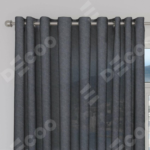 Шторы на люверсах ткань софт однотонный графит
