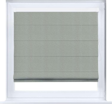 Римская штора «Кортин» кассетная, ткань лён димаут, серого цвета