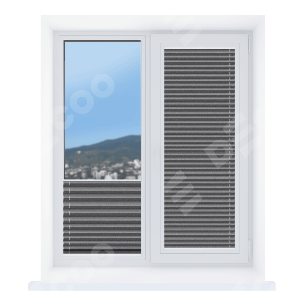 Штора плиссе ткань Виват графитовый