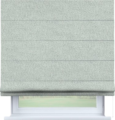 Римская штора «Кортин» для проема, ткань лён блэкаут, белый