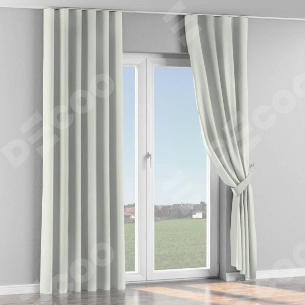 Комплект штор на тесьме «Волна», вельвет кремовый