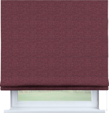 Римская штора «Кортин» для проема, ткань лён димаут, марсала