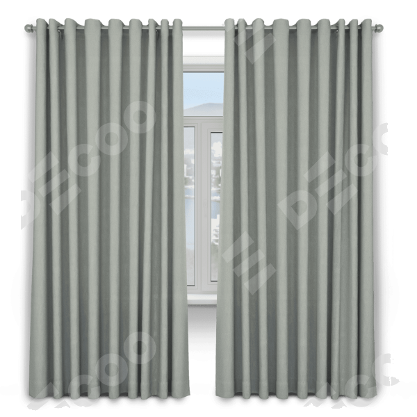 Шторы на люверсах, лён димаут, цвет серый
