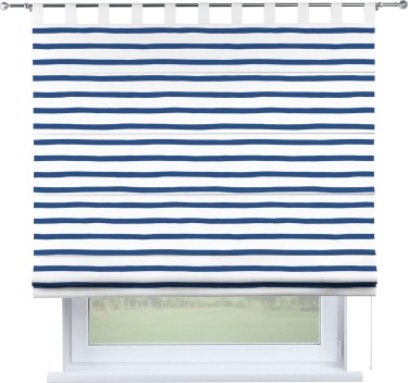 Римская штора «Кортин» на петлях «Морская полоска»