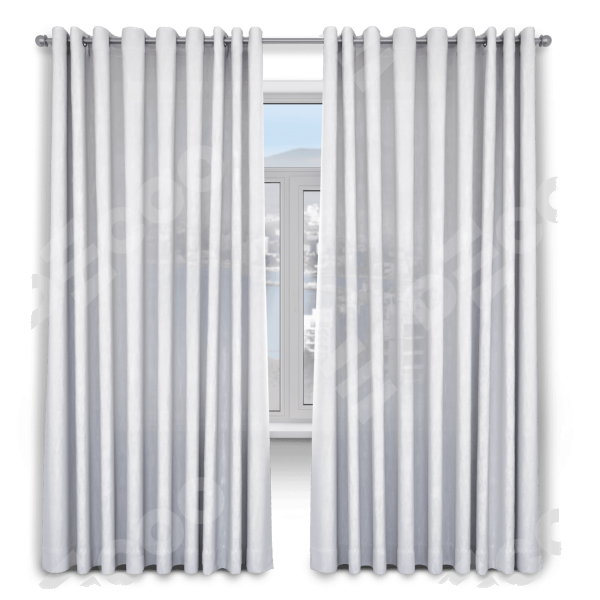 Шторы на люверсах ткань вельвет дымчато-белый