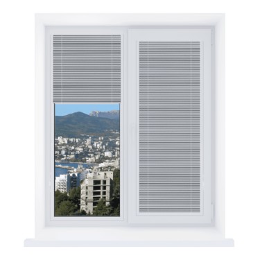 Кассетные жалюзи 9601 серебро