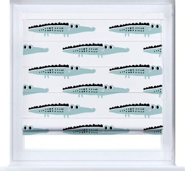 Римская штора «Кортин» кассетная «Мистер Крок»