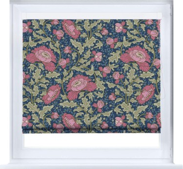 Римская штора «Кортин» кассетная «Розовые цветы»