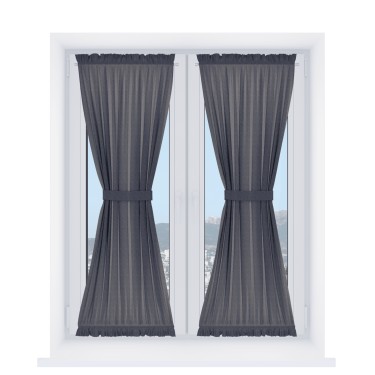 Штора песочные часы «Кортин» софт однотонный графит