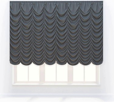 Французская штора «Кортин, вельвет серый