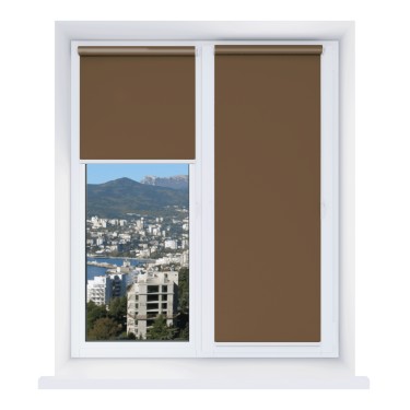 Рулонная штора Мини Натали ВО коричневый 11