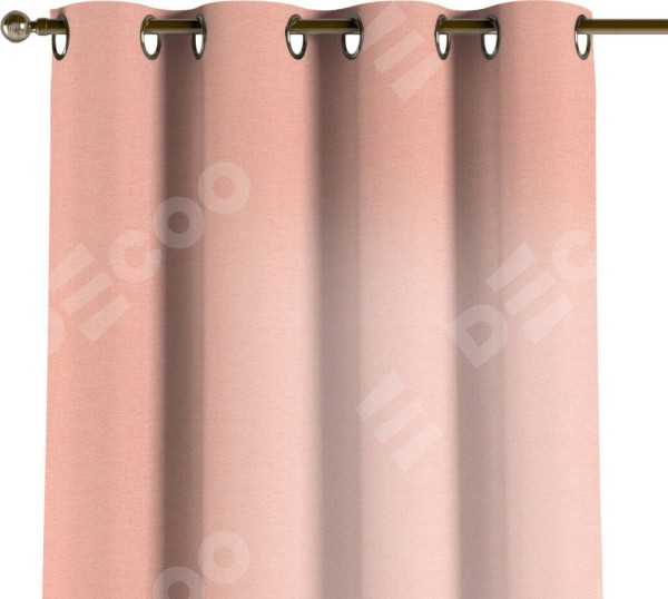 Комплект штор на люверсах лён розовый