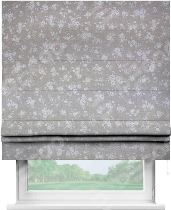 Римская штора «Кортин» для проема, ткань «Композиция»