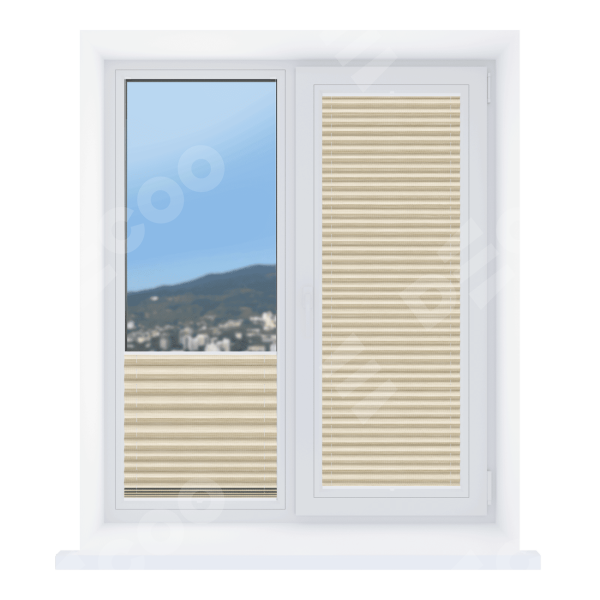 Штора плиссе ткань Сафари кремовый