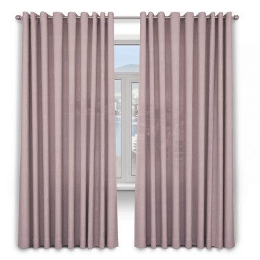 Шторы на люверсах вельвет розовая пудра