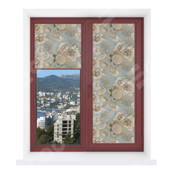 Рулонная штора Уни 2 с принтом Садовые цветы