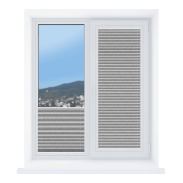 Штора плиссе ткань Краш FR стальной