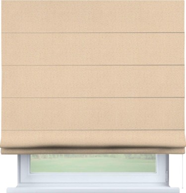 Римская штора «Кортин» для проема, ткань блэкаут с блеском бежевый