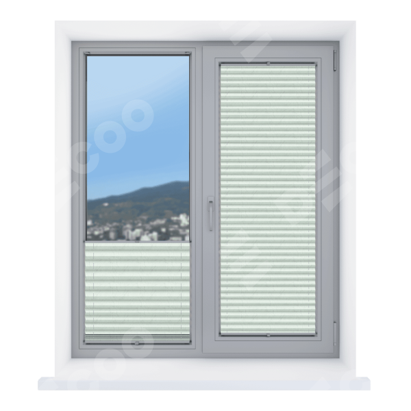 Штора плиссе ткань Краш FR мятный