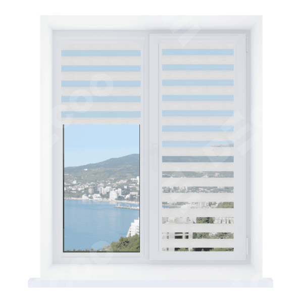 Рулонная штора День-ночь Уни 2 Lavander белый