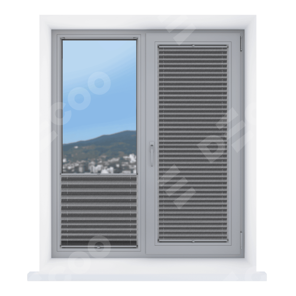 Штора плиссе ткань Виват графитовый