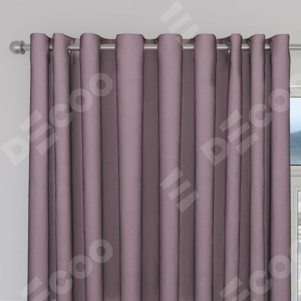 Шторы на люверсах ткань блэкаут однотонный, брусника