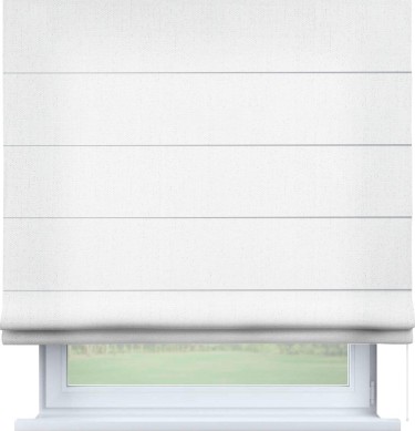 Римская штора «Кортин», лён белоснежный, для проёма
