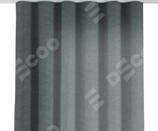 Комплект штор на тесьме «Волна», вельвет серый