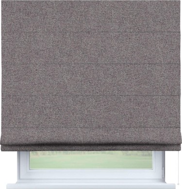 Римская штора «Кортин» для проема, ткань лён блэкаут, сиреневый