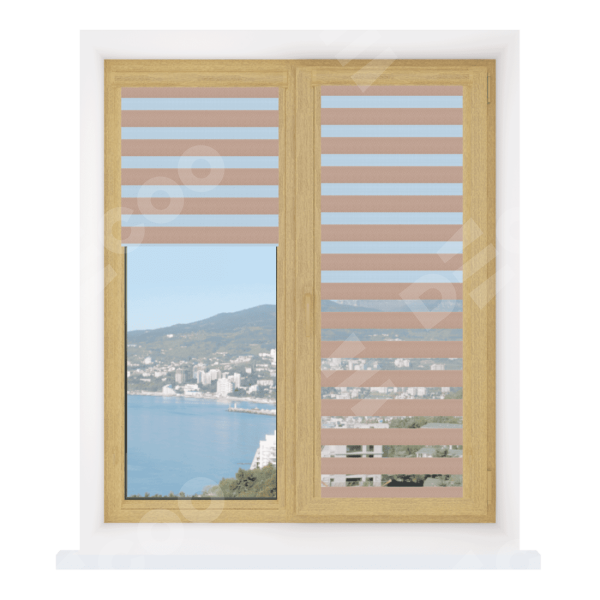 Рулонная штора День-ночь Уни 2 Metalic золото