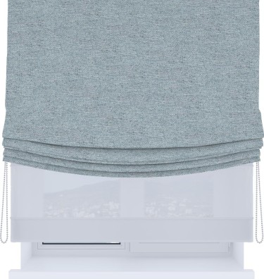 Римская штора «Кортин», день-ночь с мягкими складками, стиф димаут светло-серый