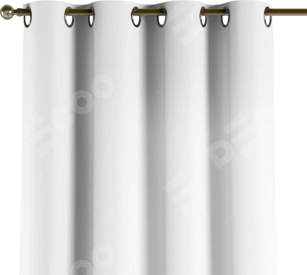 Комплект штор на люверсах ткань однотонная белоснежная