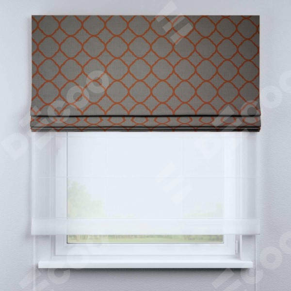 Римская штора «Кортин» день-ночь, ткань «Новая Франция»