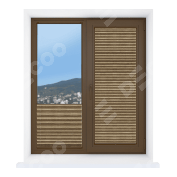 Штора плиссе ткань Сафари коричневый