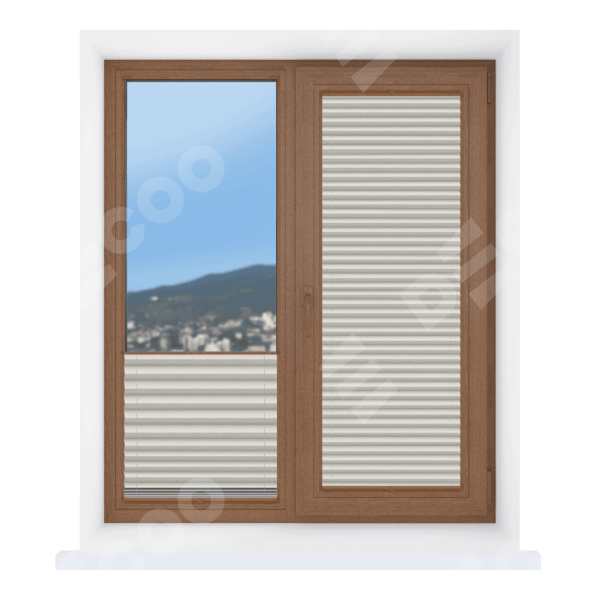 Штора плиссе ткань Жемчуг серый