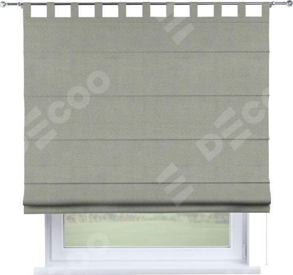 Римская штора на петлях «Кортин», ткань блэкаут однотонный, серый