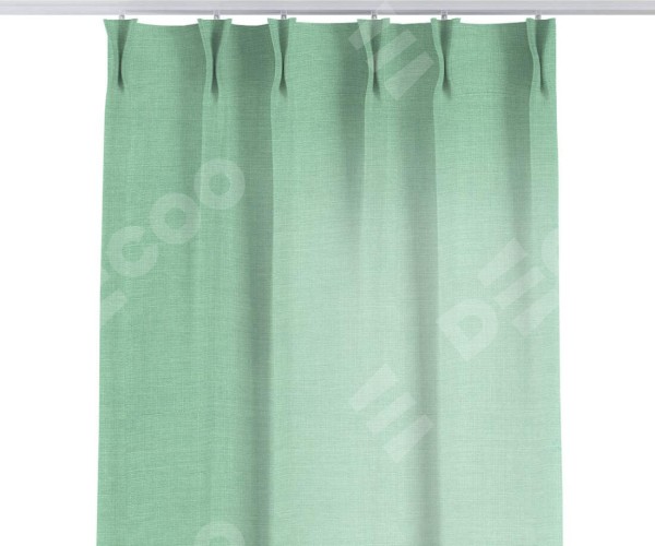 Комплект штор на тесьме «Кустик», лён светло-бирюзовый