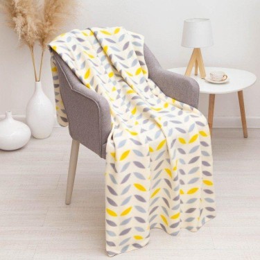 Плед SCANDI желтый 130х170см, флис 150г/м пэ100%