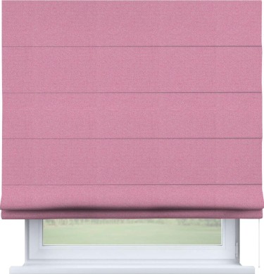 Римская штора «Кортин» для проема, ткань лён димаут, розовый